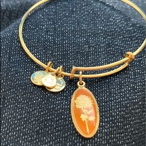 Alex & Ani Birth Flower Charm Bangle